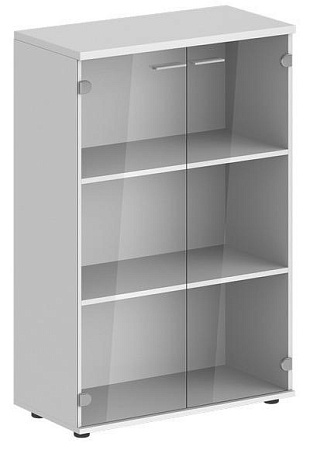 Шкаф средний, 2-х дв. стекл., з.ст HDF SG.803