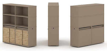 Набор №7. Тумба двойная + высокая надставка ES.NB.2V-7