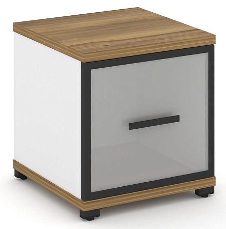 Шкаф четыре узкие секции, 1 ниша (Один фасад стекло белое матовое в раме, накладной на 1 нишу) CN.STU-113 RM B/W