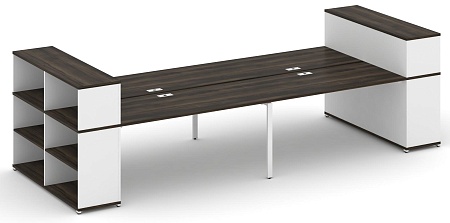 Рабочая станция с опорными стеллажами с надставкой низкой CN.DRS-256