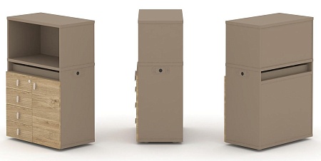 Набор №2. Тумба одиночная + низкая надставка ES.NB.1N-2