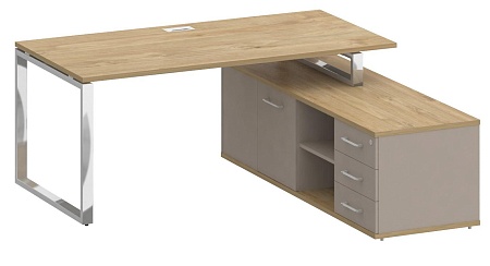 Стол руководителя с опорной греденцией, правый SK.SRG-180 (R)