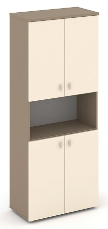 Шкаф высокий широкий (4 низких фасада ЛДСП) ES.ST-1.5