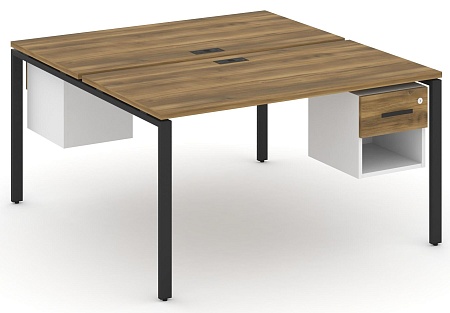 Рабочая станция двух сторонняя с подвесными тумбами на 2 места CN.DRS-119 B/W