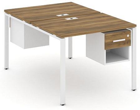 Рабочая станция двух сторонняя с подвесными тумбами на 2 места CN.DRS-117 B/W