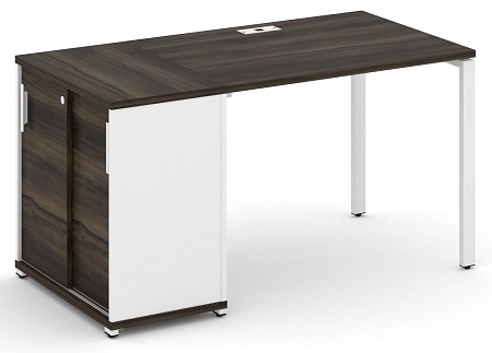 Стол рабочий с опорным шкафом купе CN.SP-233 B/W