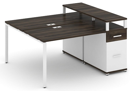 Рабочая станция с одной опорной тумбой CN.DRS-414 B/W