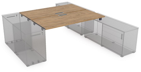 Стол системы Бенч, сдвоенный, на 2 рабочих места СБДТ.984