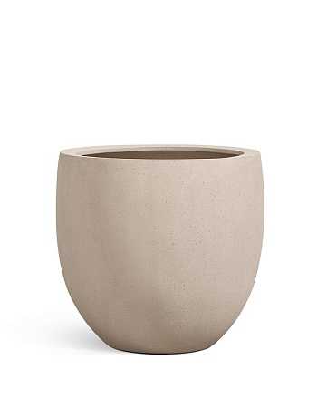 Кашпо Treez Effectory Beton Большой округлый конус Белый песок д-90 см, в-86 см