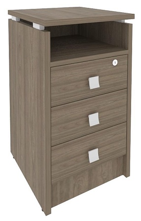 Тумба приставная (3 ящика фолдинг, с замком) Л.ТП-4F