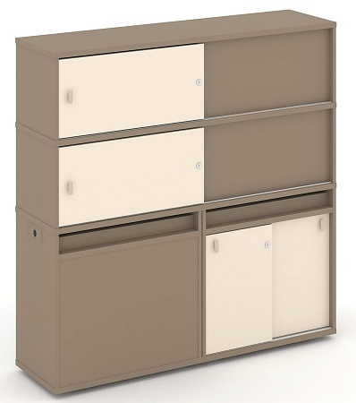 Набор №27. Тумба двойная + высокая надставка ES.NB.2V-27