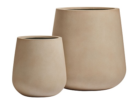 Кашпо Treez Ergo Fine Rock Design-чаша Песок тёплый беж в-67 см, д-66 см