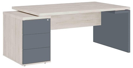 Стол рабочий на опорной тумбе левый ZIO285114