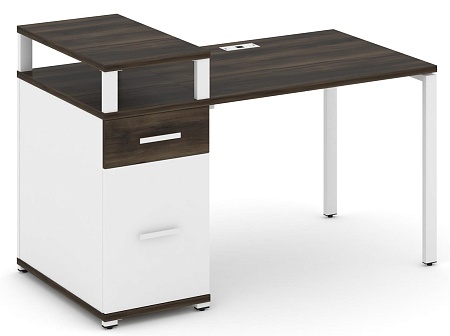 Стол рабочий с одной опорной тумбой CN.SP-413 B/W