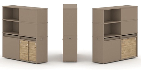 Набор №21. Тумба двойная + высокая надставка ES.NB.2V-21