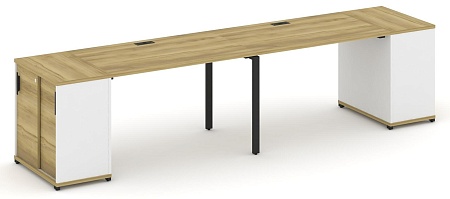 Рабочая станция с опорными шкафом купе CN.ORS-234 B/W