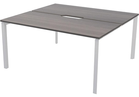 Бенч двойной на 2 рабочих места на металлокаркасе НТМП.П.Б2-200