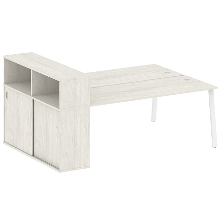 Рабочая станция на А-образном м/к с опорным шкафом-купе БА.РС-СШК-2.5