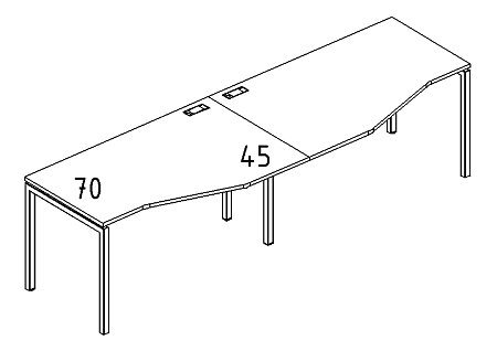 Рабочая станция со столами эргономичными  А4 Б2 061-2 БП