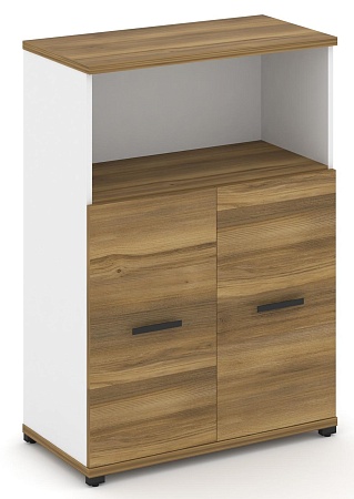 Шкаф две широкие секции, 3 ниши (2 фасада ЛДСП, 2 ниши ) CN.STS-313 B/W