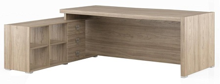 Стол письменный на опорной тумбе, левый SOL297114