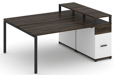 Рабочая станция с одной опорной тумбой CN.DRS-415 B/W