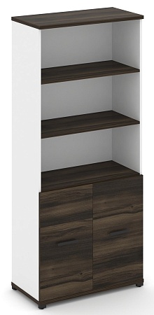 Шкаф одна широкая секция, 5 ниш (2 фасада ЛДСП, 2 ниши) CN.STS-511 B/W