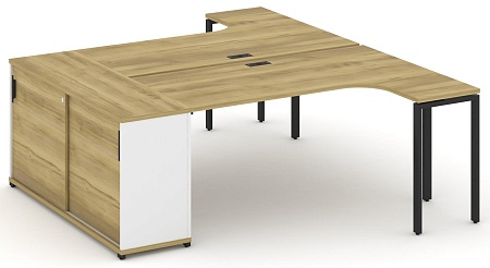 Рабочая станция с опорным стеллажом CN.DSA-218 B/W