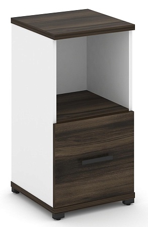 Шкаф одна узкая секция, 2 ниши (фасад ЛДСП, 1 ниша) CN.STU-211 B/W