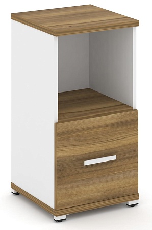 Шкаф одна узкая секция, 2 ниши (фасад ЛДСП, 1 ниша) CN.STU-211 B/W