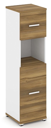 Шкаф одна узкая секция, 4 ниши ( фасад ЛДСП, 2 ниши + фасад ЛДСП, 1 ниша) CN.STU-415  B/W