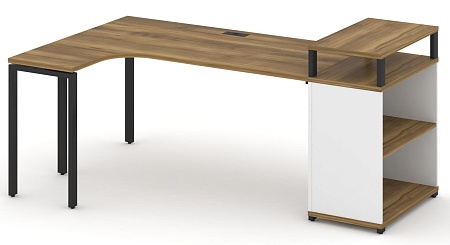 Стол эргономичный с опорным стеллажом с верхним горизонтом левый CN.SA-204(L)