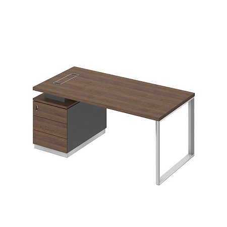 Стол руководителя на опорной тумбе левый БР 103L