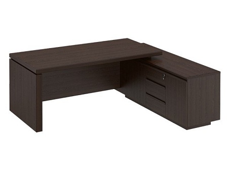 Стол руководителя на опорной тумбе правый МК 136R