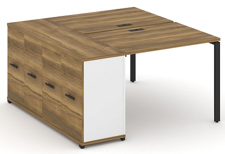 Рабочая станция с опорным распашным шкафом CN.DRS-217 B/W