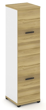 Шкаф одна узкая секция, 4 ниши (2 фасада ЛДСП, 2 ниши) CN.STU-412 B/W