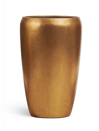 Кашпо TREEZ Effectory Metal Высокий округлый конус Сусальное золото в-68 см, д-43 см