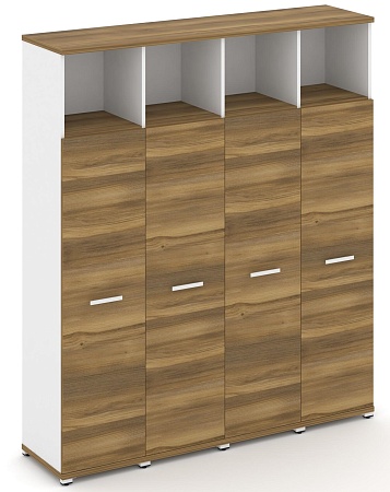 Шкаф четыре узкие секции, 5 ниш (4 фасада ЛДСП, 4 ниши) CN.STU-546 B/W