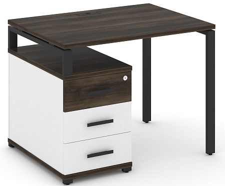 Стол письменный с одной опорной тумбой CN.SP-301 B/W