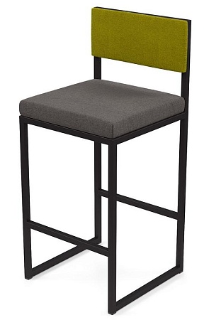 Барный стул Барнс-75 (сидушка grey lunar/спинка kiwi) AL 301