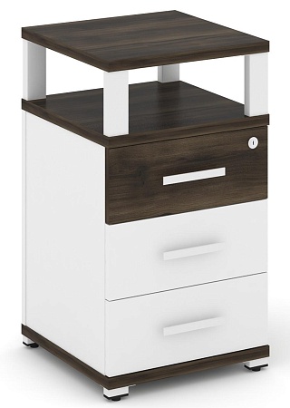 Тумба приставная 3 ящика. С надставкой. CN.TUP-003 B/W