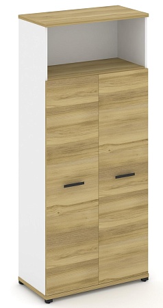 Шкаф одна широкая секция, 5 ниш (2 фасада ЛДСП,  4 ниши ) CN.STS-516 B/W