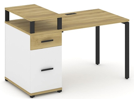Стол рабочий с одной опорной тумбой CN.SP-413 B/W