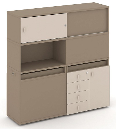 Набор №31. Тумба двойная + высокая надставка ES.NB.2V-31