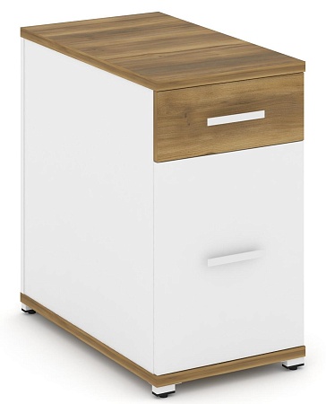 Тумба опорная/приставная 1 ящик + 1 распашной фасад. CN.TGO-005 B/W