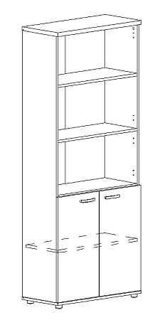 Шкаф для документов полузакрытый А4 9371