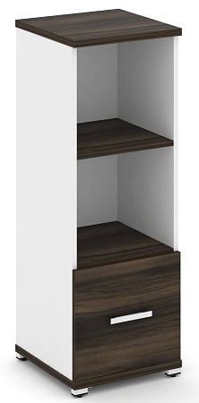 Шкаф одна узкая секция, 3 ниши (фасад ЛДСП, 1 ниша) CN.STU-311 B/W