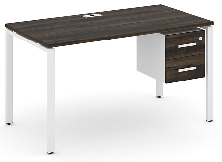 Стол рабочий с подвеснй тумбой с двумя ящиками CN.SP-115 B/W