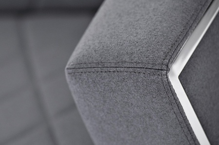 Диван 2м, войлок VISPO 2 MUSE Grigio 19  stitch 1