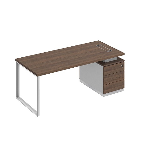 Стол руководителя на опорной тумбе правый БР 104R